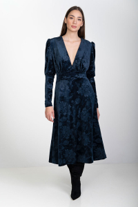 Midi velvet dress